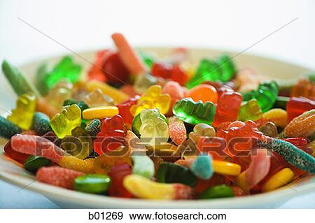 A bowl of gummy candies View Large Photo Image Stock Photo - A bowl of gummy candies. Fotosearch