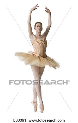 Stock Image - Ballerina performing ballet. Fotosearch