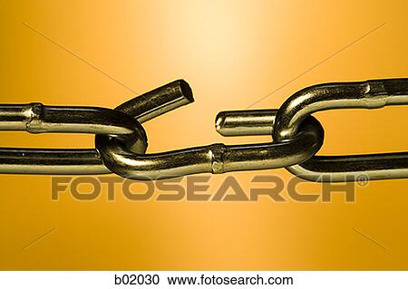 Close-up of a broken link in a chain View Large Photo Image Stock Image - Close-up of a broken link in a chain. Fotosearch