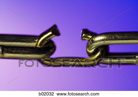 Close-up of a broken link in a chain View Large Photo Image Stock Image - Close-up of a broken link in a chain. Fotosearch