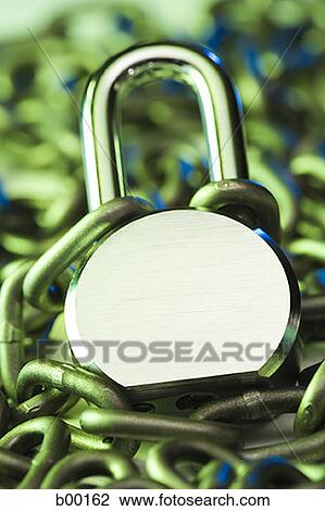 Close-up of a chained padlock View Large Photo Image Stock Image - Close-up of a chained padlock. Fotosearch