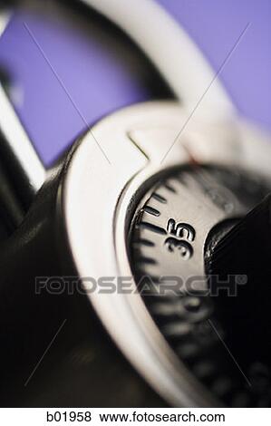 Close-up of a combination lock View Large Photo Image Stock Photo - Close-up of a combination lock. Fotosearch