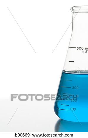 Close-up of a conical flask with blue liquid View Large Photo Image Stock Photo - Close-up of a conical flask with blue liquid. Fotosearch