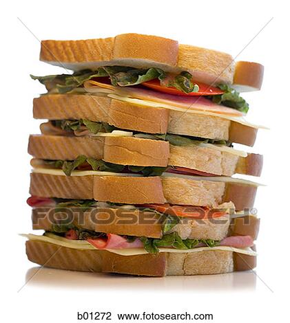 Close-up of a large sandwich View Large Photo Image Stock Image - Close-up of a large sandwich. Fotosearch