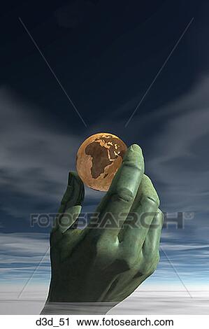 Close-up of a miniature globe in a person's hand View Large Photo Image Stock Image - Close-up of a miniature globe in a person's hand. Fotosearch