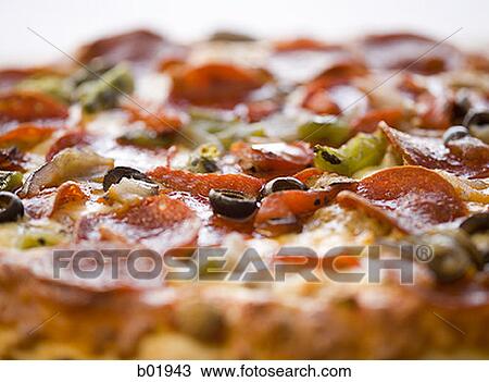 Close-up of a pizza View Large Photo Image Stock Image - Close-up of a pizza. Fotosearch