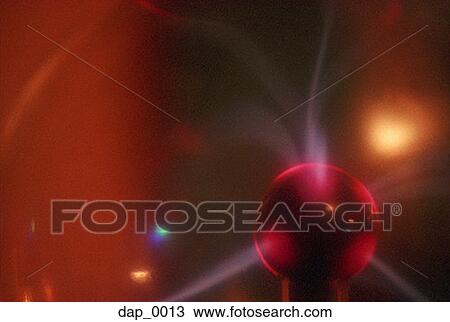 Stock Image - Close-up of a plasma ball. Fotosearch