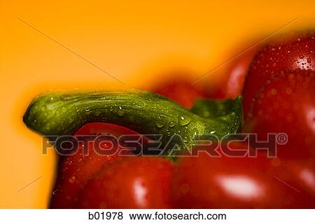 Close-up of a red bell pepper View Large Photo Image Stock Photo - Close-up of a red bell pepper. Fotosearch