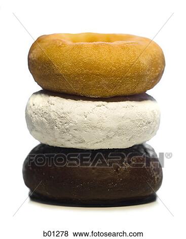 Close-up of a stack of donuts View Large Photo Image Stock Photo - Close-up of a stack of donuts. Fotosearch