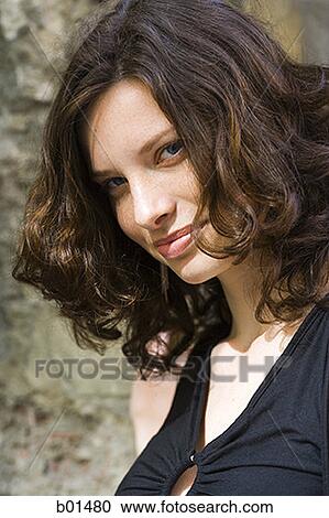 Close-up of a teenage girl View Large Photo Image Stock Image - Close-up of a teenage girl. Fotosearch