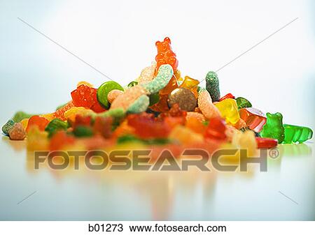Stock Image - Close-up of assorted candies. Fotosearch