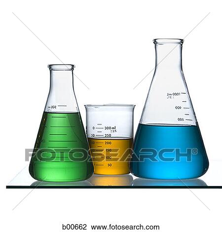Close-up of beakers on a table in a laboratory with colored liquid View Large Photo Image Stock Image - Close-up of beakers on a table in a laboratory with colored liquid. Fotosearch