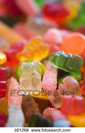 Close-up of gummy candies View Large Photo Image Stock Photo - Close-up of gummy candies. Fotosearch