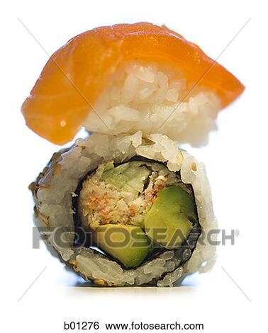 Close-up of sushi View Large Photo Image Stock Photograph - Close-up of sushi. Fotosearch