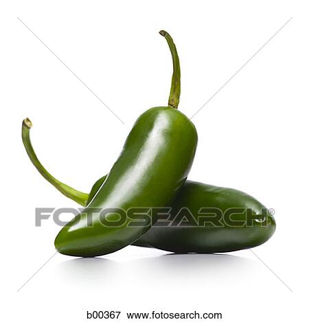 Stock Photo - Close-up of two jalapeno peppers (Capsicum annuum). Fotosearch