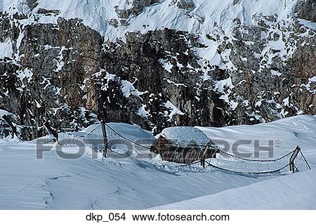 High angle view of a cabin in the snow View Large Photo Image Picture - High angle view of a cabin in the snow. Fotosearch