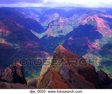 Stock Image - High angle view of a colorful mountain range. Fotosearch