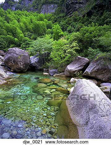 Stock Image - High angle view of a pond. Fotosearch