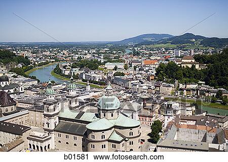 High angle view of buildings in a city View Large Photo Image Stock Image - High angle view of buildings in a city. Fotosearch