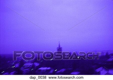 High angle view of buildings in a city at night View Large Photo Image Stock Photo - High angle view of buildings in a city at night. Fotosearch