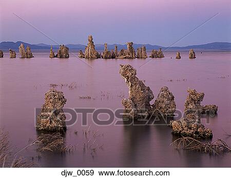 Stock Photo - High angle view of rock formations in water. Fotosearch