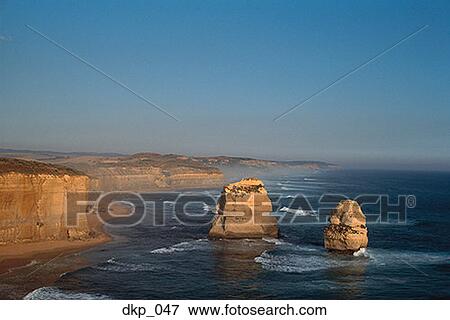 High angle view of rock formations along a coastline View Large Photo Image Stock Photo - High angle view of rock formations along a coastline. Fotosearch