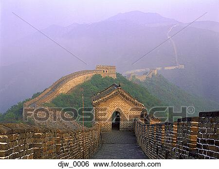High angle view of the Great Wall of China, China View Large Photo Image Stock Photograph - High angle view of the Great Wall of China, China. Fotosearch