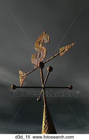 Low angle vertical view of a dollar sign on a weather vane View Large Photo Image Stock Photography - Low angle vertical view of a dollar sign on a weather vane. Fotosearch