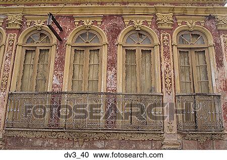 Low angle view of a balcony of a dilapidated building View Large Photo Image Stock Image - Low angle view of a balcony of a dilapidated building. Fotosearch