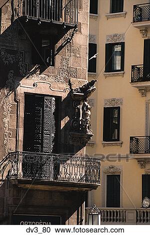 Low angle view of a balcony on a building View Large Photo Image Stock Image - Low angle view of a balcony on a building. Fotosearch