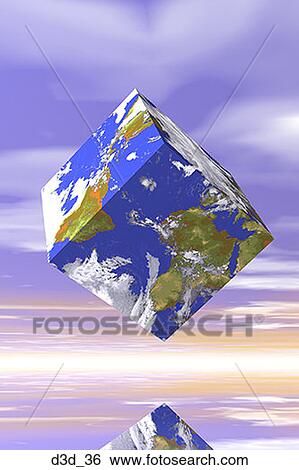Low angle view of a cube with a world map pattern View Large Photo Image Stock Photograph - Low angle view of a cube with a world map pattern. Fotosearch