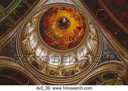 Low angle view of a domed shape ceiling of a building View Large Photo Image Stock Photo - Low angle view of a domed shape ceiling of a building. Fotosearch