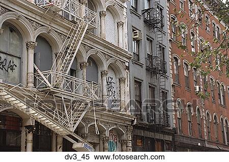 Low angle view of a fire escape outside a building View Large Photo Image Stock Photography - Low angle view of a fire escape outside a building. Fotosearch