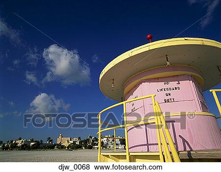 Low angle view of a lifeguard stand View Large Photo Image Stock Photo - Low angle view of a lifeguard stand. Fotosearch