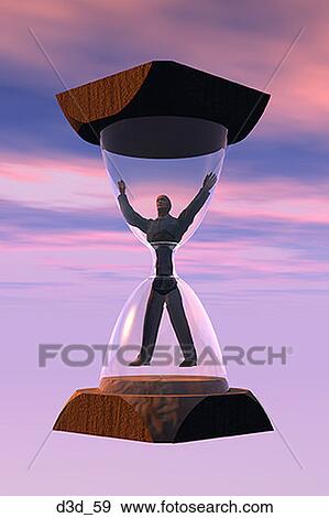 Low angle view of a man trapped in an hourglass View Large Photo Image Stock Photo - Low angle view of a man trapped in an hourglass. Fotosearch