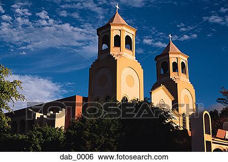 Low angle view of the facade of a church View Large Photo Image Stock Photograph - Low angle view of the facade of a church. Fotosearch