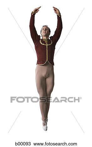 Stock Image - Male ballet dancer performing ballet. Fotosearch