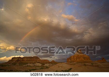 Panoramic view of a rainbow View Large Photo Image Stock Photo - Panoramic view of a rainbow. Fotosearch