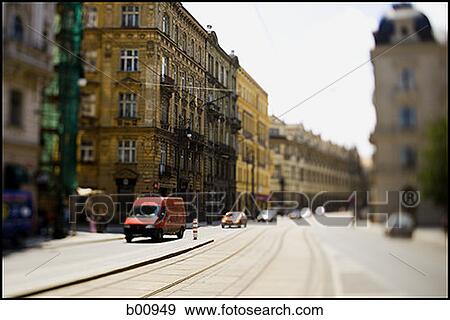Panoramic view of traffic on a street View Large Photo Image Stock Photo - Panoramic view of traffic on a street. Fotosearch