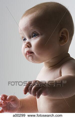 Portrait of a baby girl View Large Photo Image Stock Photo - Portrait of a baby girl. Fotosearch