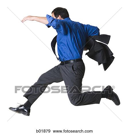 Portrait of a businessman jumping View Large Photo Image Stock Photo - Portrait of a businessman jumping. Fotosearch
