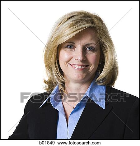 Stock Photo - Portrait of a businesswoman smiling. Fotosearch