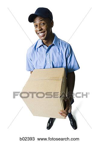 Portrait of a delivery man View Large Photo Image Stock Image - Portrait of a delivery man. Fotosearch