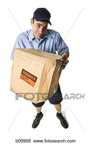 Portrait of a delivery man View Large Photo Image Stock Photo - Portrait of a delivery man. Fotosearch