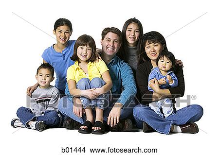 Picture - Portrait of a family. Fotosearch