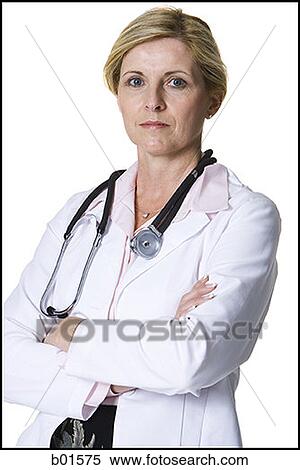Portrait of a female doctor with a stethoscope around her neck View Large Photo Image Stock Photography - Portrait of a female doctor with a stethoscope around her neck. Fotosearch