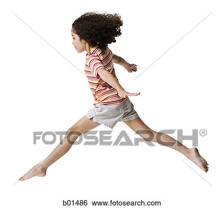 Portrait of a girl jumping with her arms outstretched View Large Photo Image Stock Photograph - Portrait of a girl jumping with her arms outstretched. Fotosearch