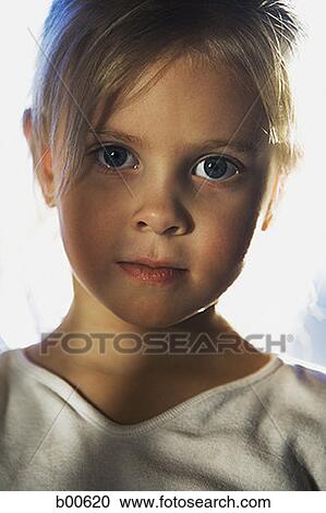 Stock Image - Portrait of a girl posing. Fotosearch