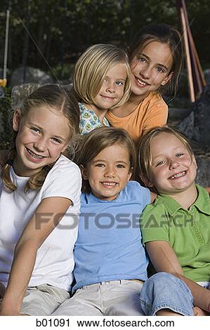 Portrait of a group of children View Large Photo Image Stock Image - Portrait of a group of children. Fotosearch
