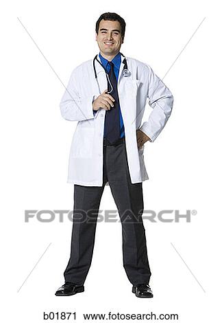 Portrait of a male doctor smiling View Large Photo Image Stock Image - Portrait of a male doctor smiling. Fotosearch